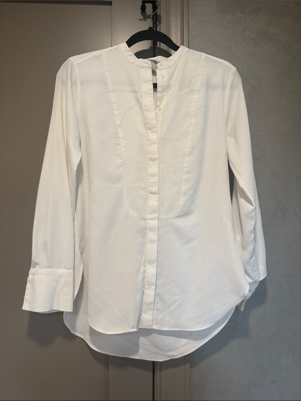 H&M white bib tuxedo shirt